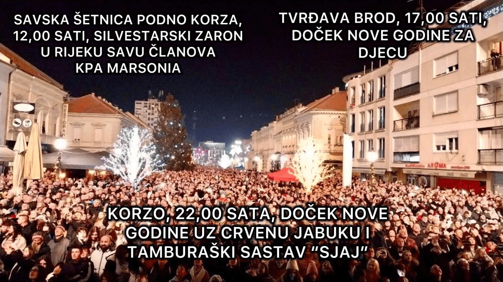 Slavonski Brod spreman za doček Nove godine: od silvestarskog zarona do večernjeg spektakla na Korzu