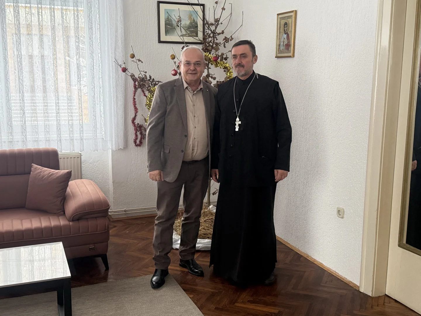 Gradonačelnik Mirko Duspara posjetio slavonskobrodskog paroha povodom Božića po julijanskom kalendaru