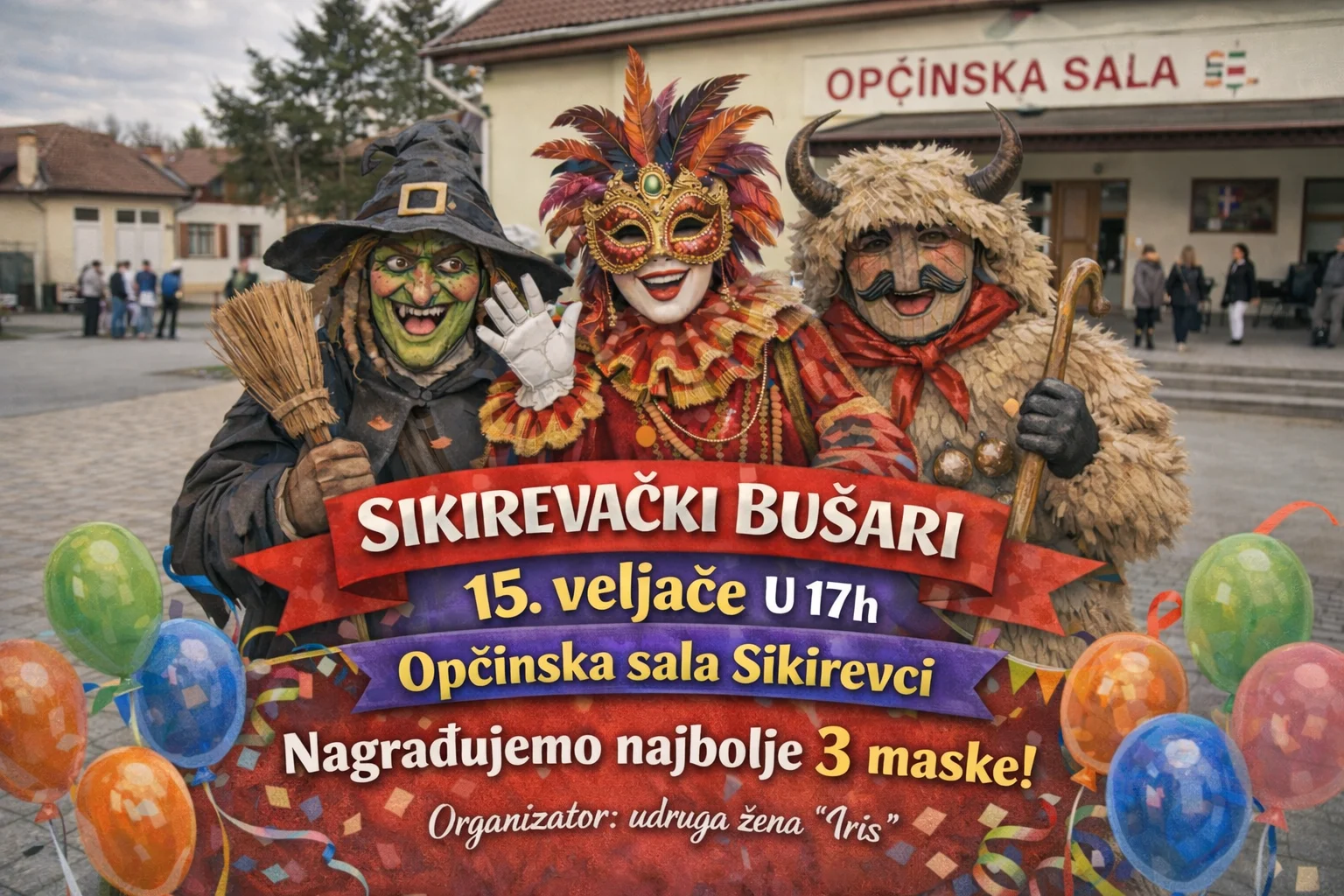 Sikirevački bušari ponovno donose veselje i maskiranje u Sikirevce!