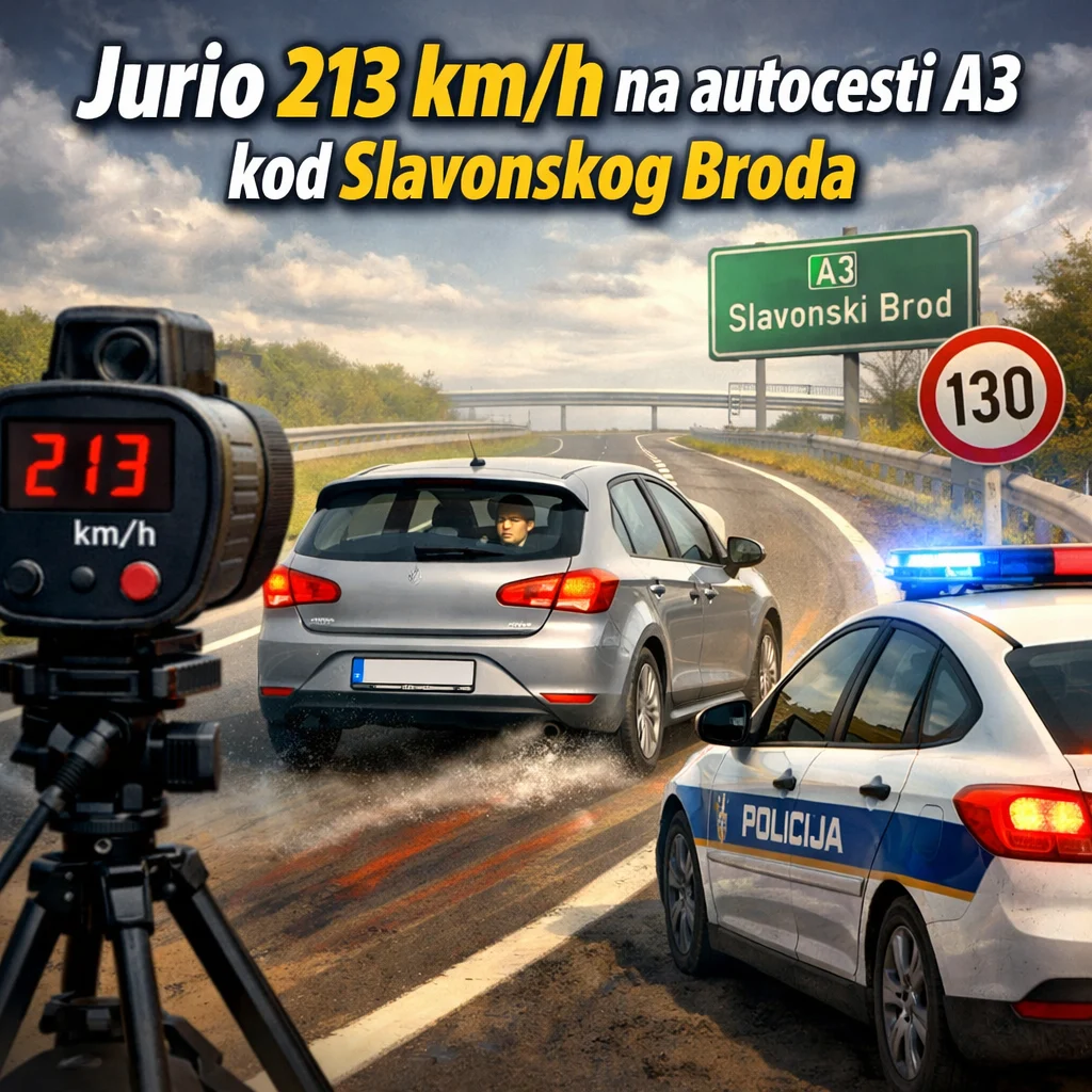 Mladić jurio autocestom 213 km/h