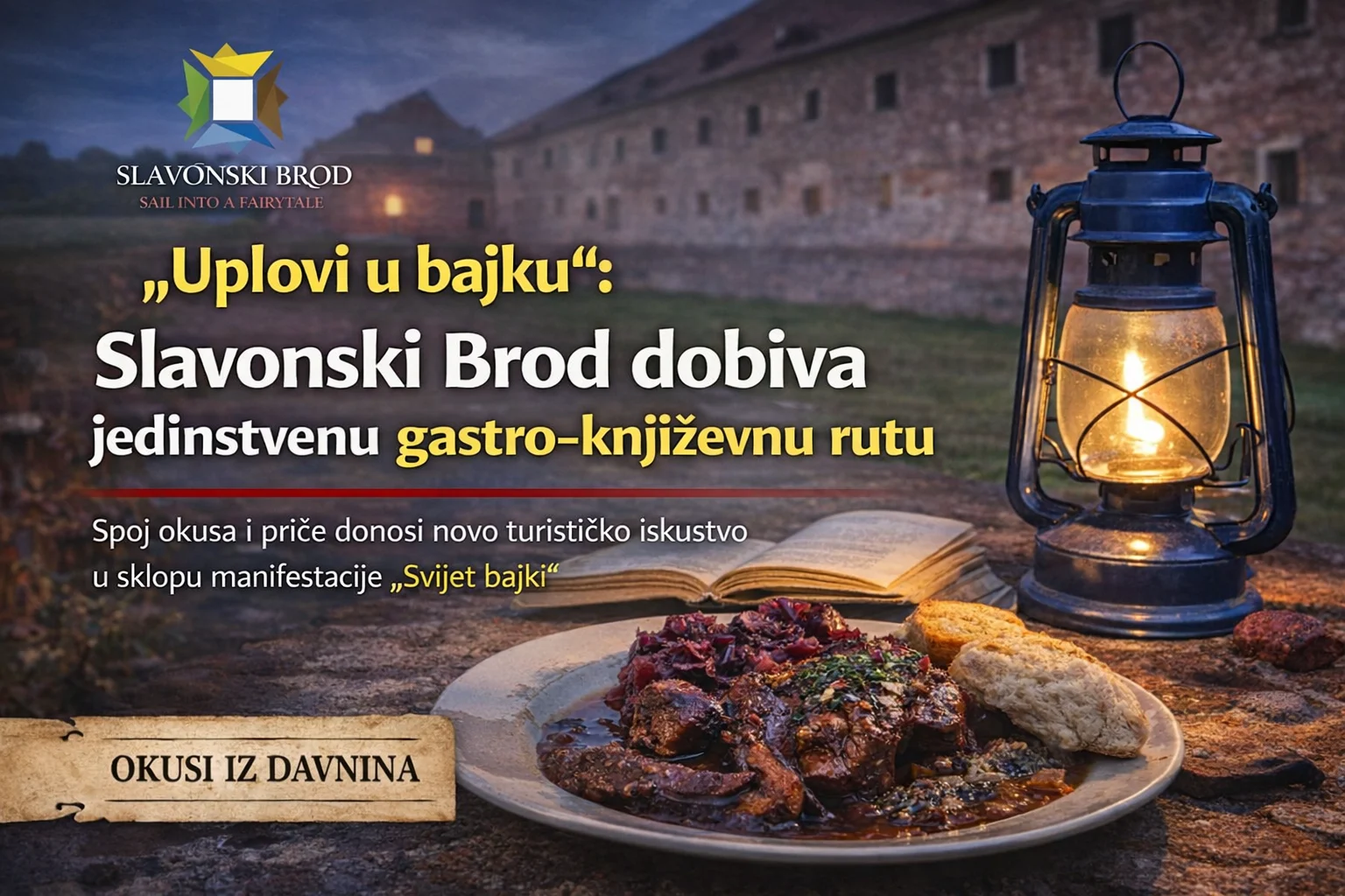 „Uplovi u bajku“: Slavonski Brod dobiva jedinstvenu gastro-književnu rutu
