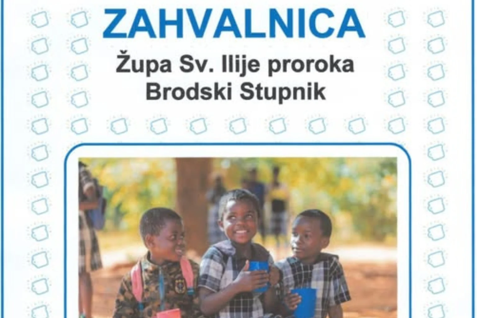 Župi Sv. Ilije proroka iz Brodskog Stupnika stigla zahvalnica