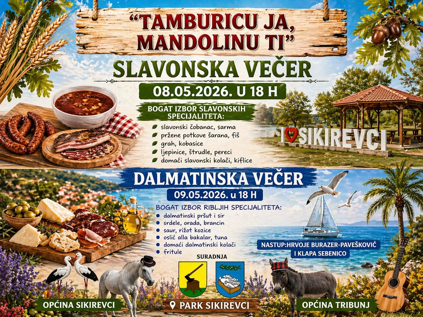 “Tamburicu ja, mandolinu ti”: Sikirevci spremni za Slavonsko-Dalmatinsku večer