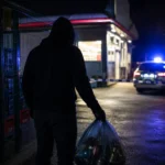 Pijan krao ambalažu iz dvorišta trgovačkog centra