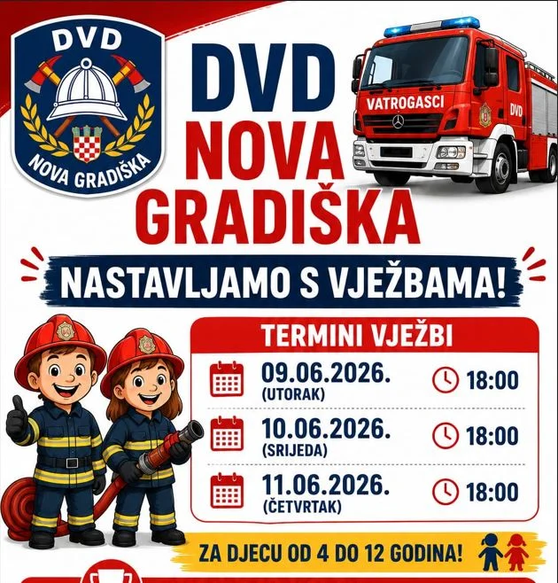 DVD Nova Gradiška: Poziv djeci i roditeljima na vježbe i druženja